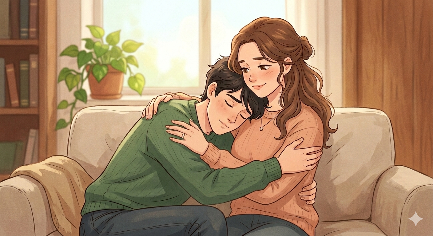 Person feeling heard and supported